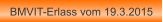 BMVIT-Erlass vom 19.3.2015